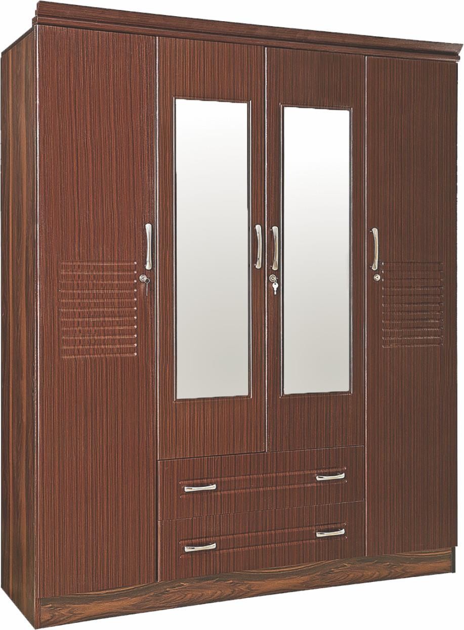 FG STRIP FOUR DOOR WARDROBE WITH MIRROR image